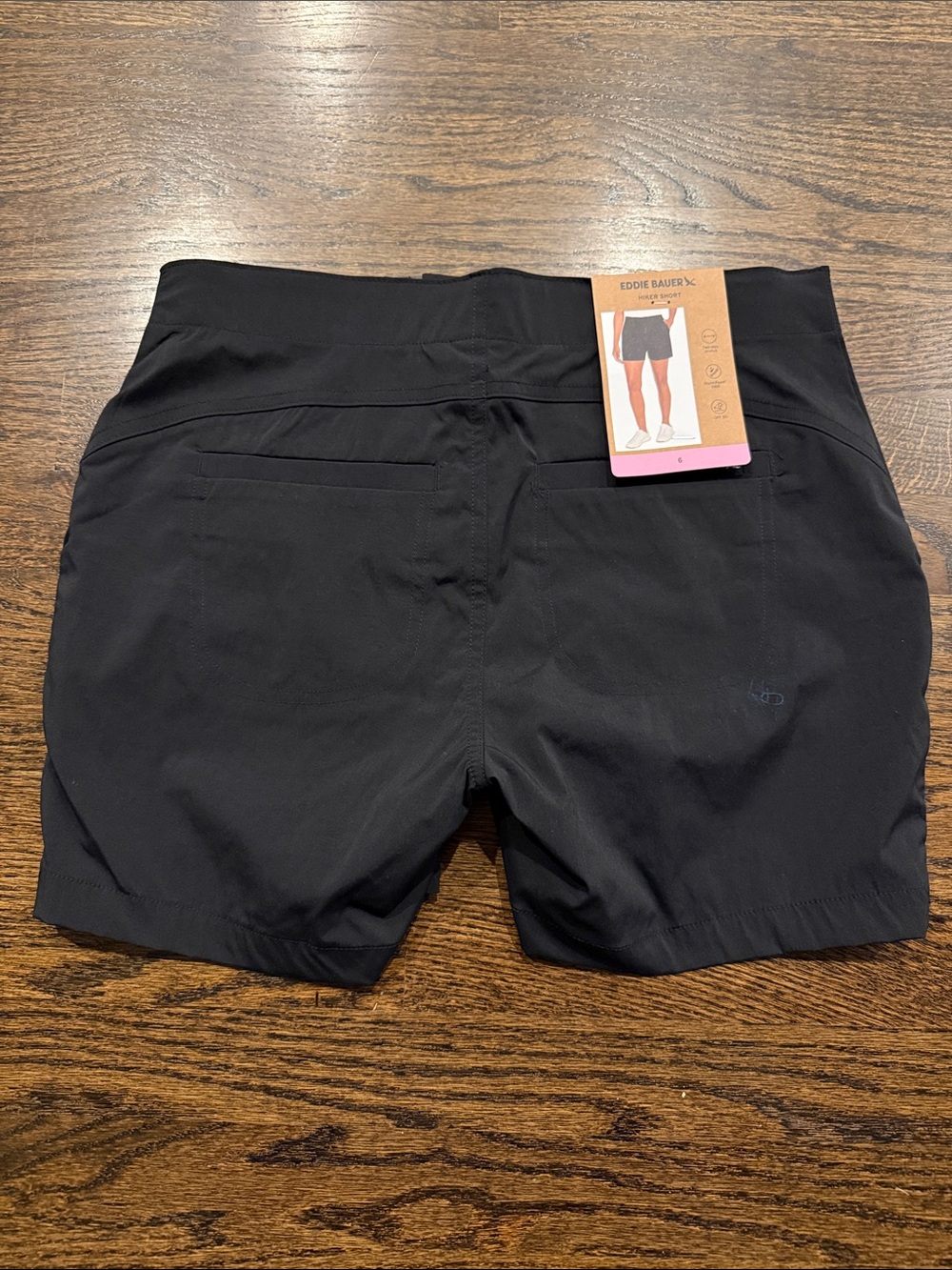 Eddie Bauer Women's Black Active Shorts hiking trail 6